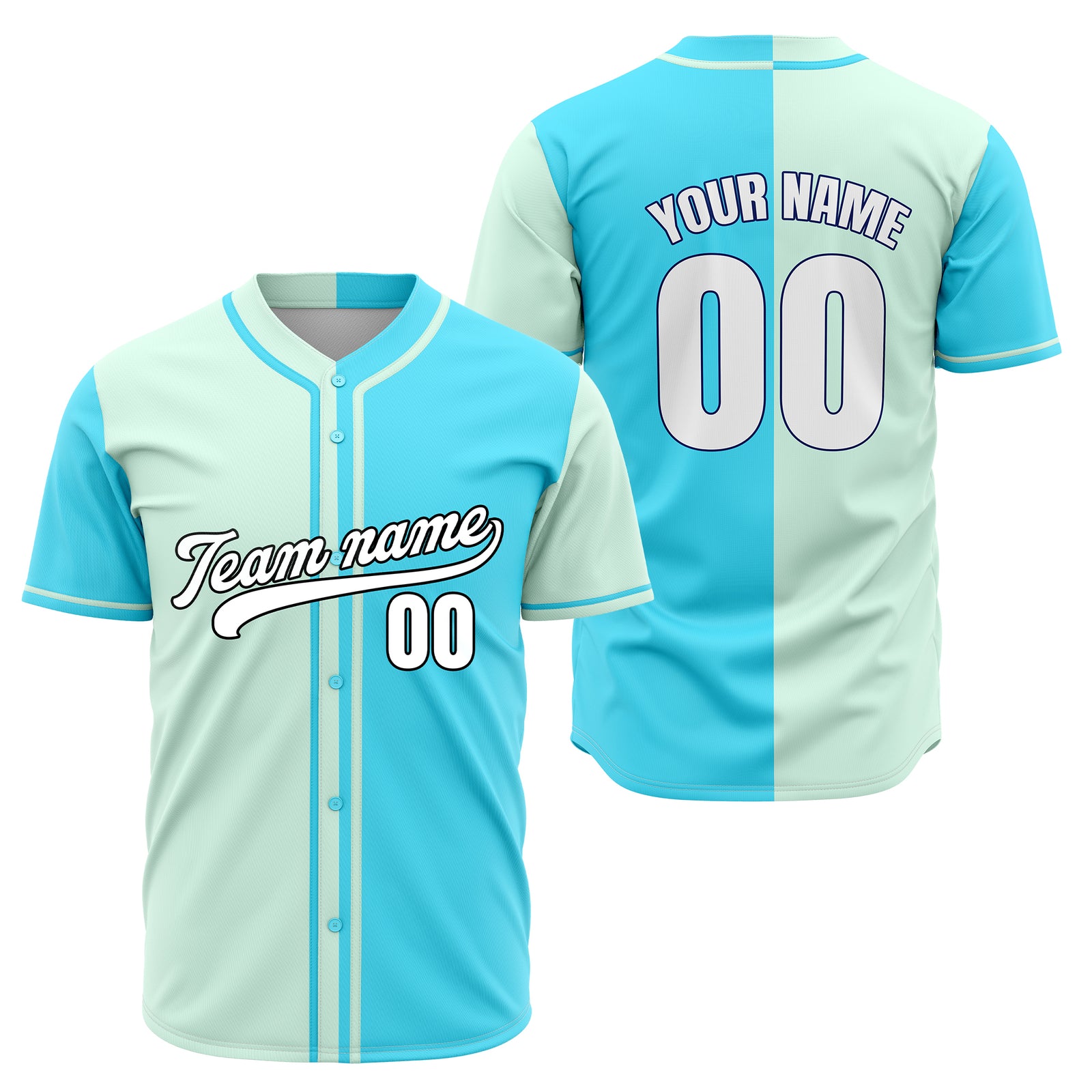 Custom Split Baseball Purple Sports Jersey Personalized Uniform with Name & Number