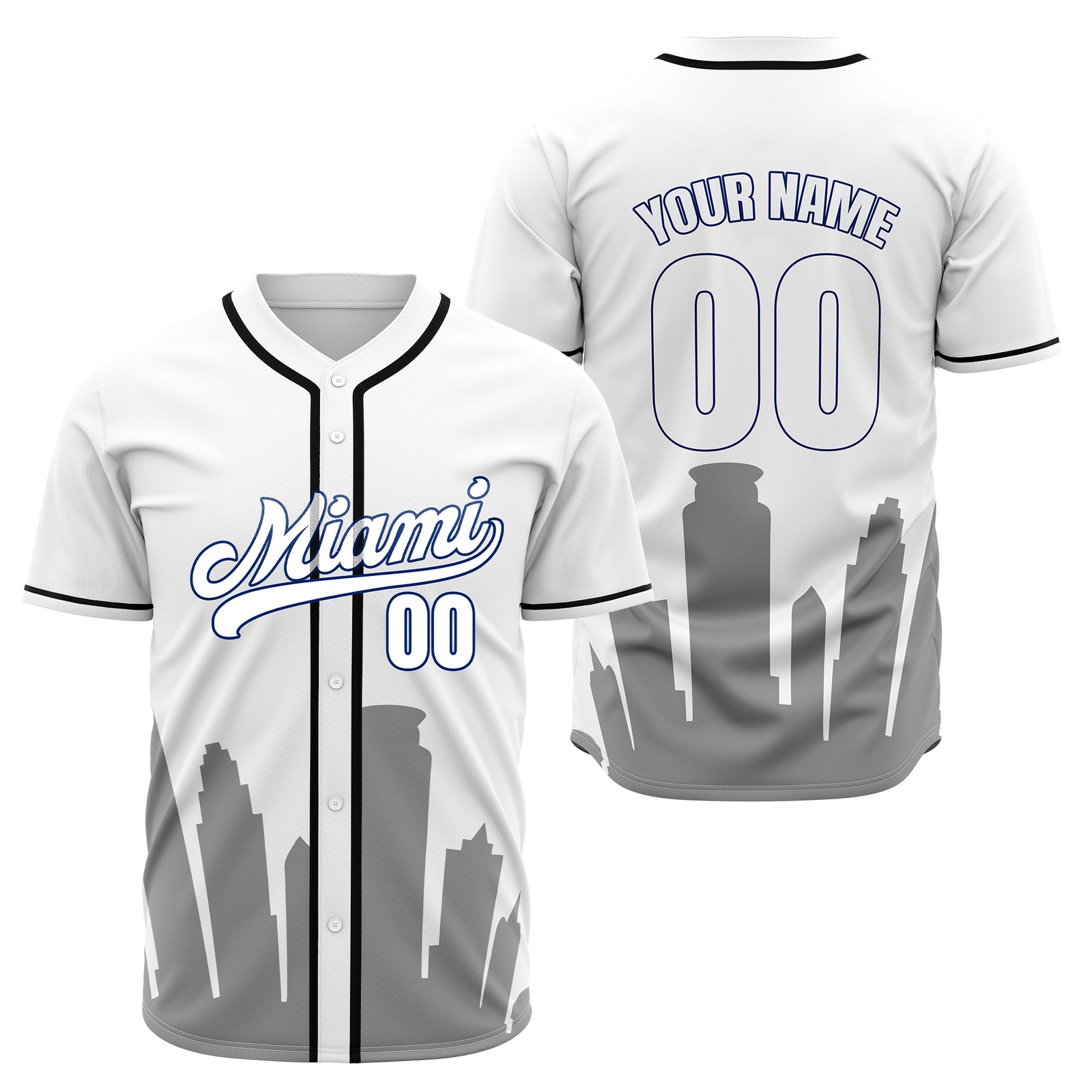 Custom City Tide White Baseball Sports Jersey Personalized Uniform with Name & Number