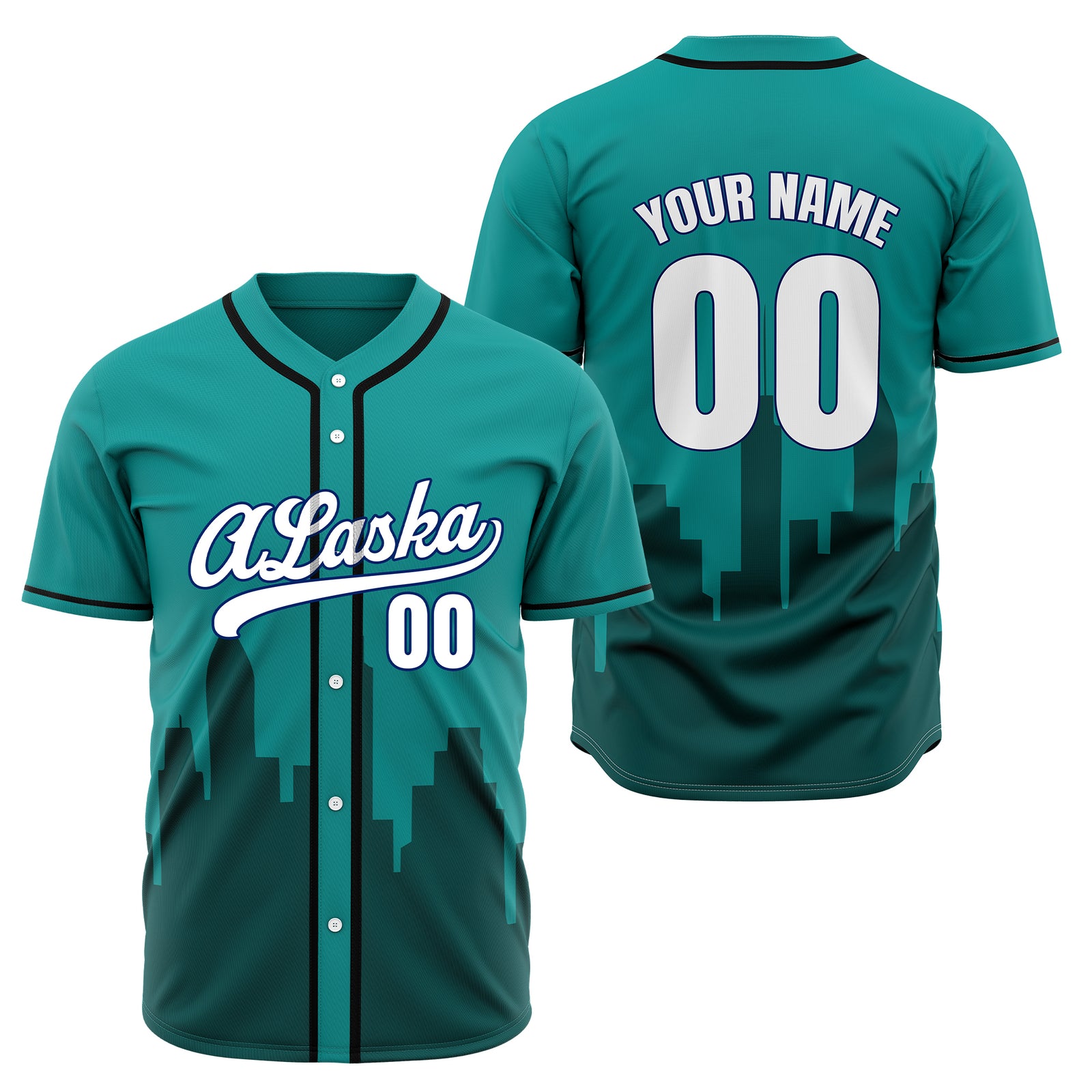 Custom City Horizon Grey Baseball Sports Jersey Personalized Uniform with Name & Number