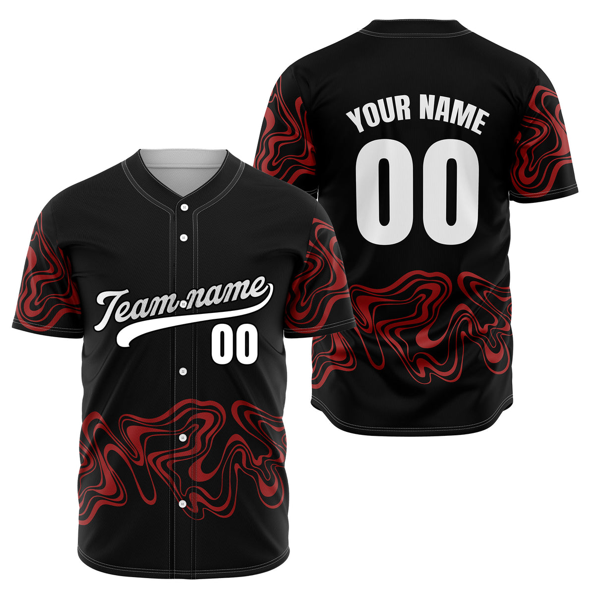 Custom Dark Grey Baseball Wave Sports Jersey Personalized Uniform with Name & Number