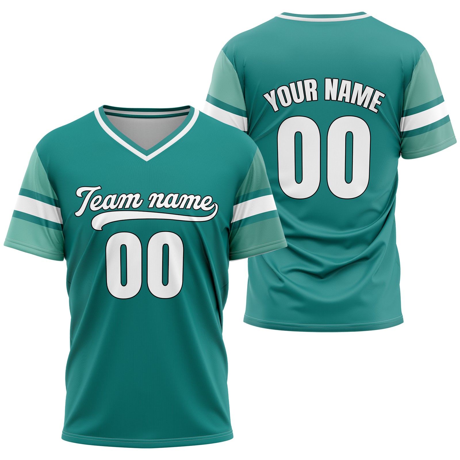 Custom StormLine Teal Pullover Baseball Sports Jersey Personalized Uniform with Name & Number
