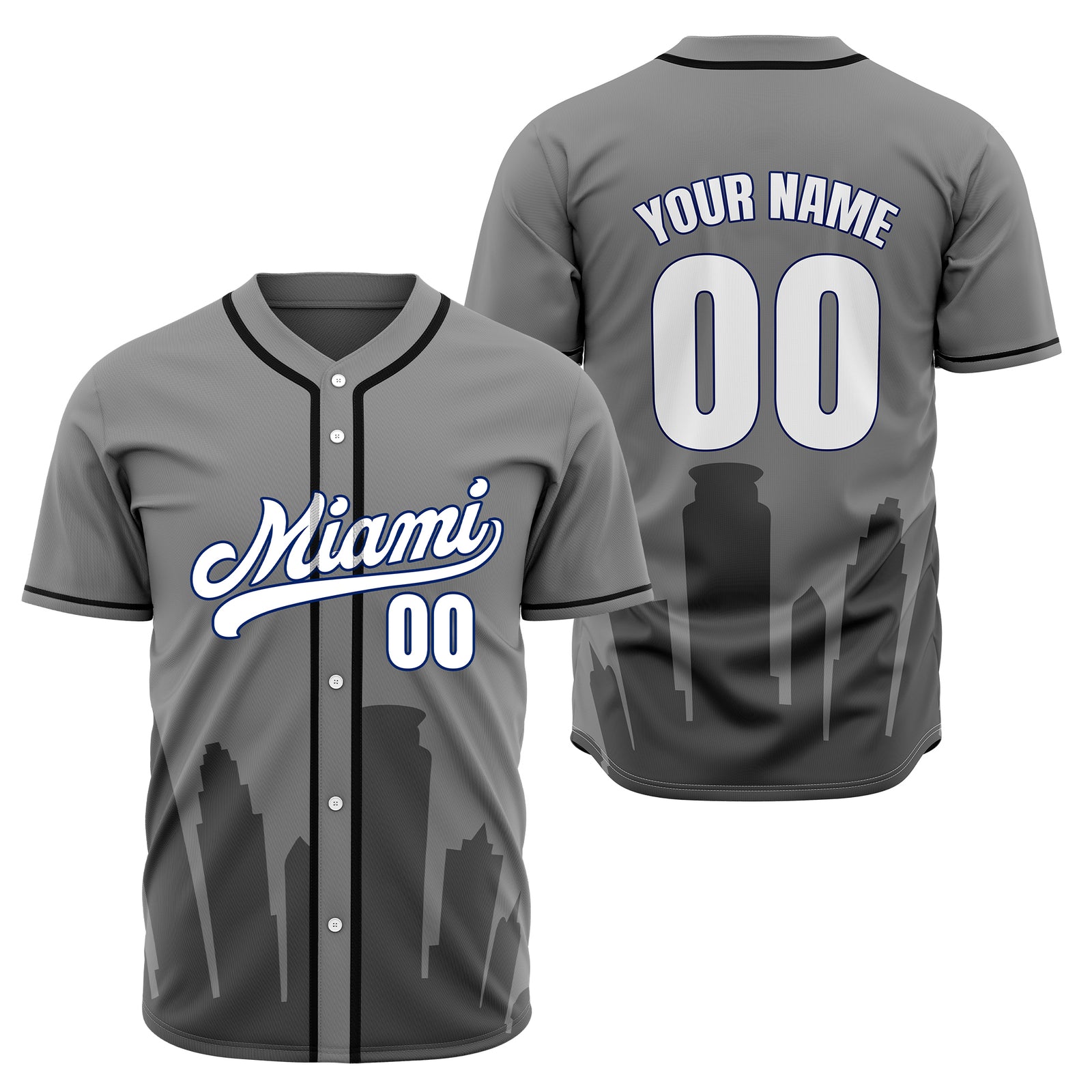 Custom City Tide Blue Baseball Sports Jersey Personalized Uniform with Name & Number