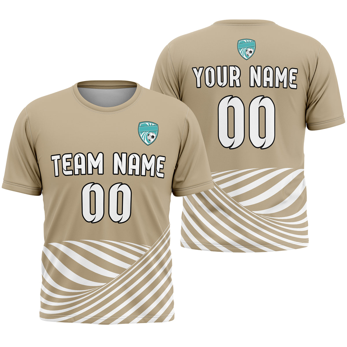 Custom Soccer R Stripes SurgeLine Khaki Sports Tops Jersey