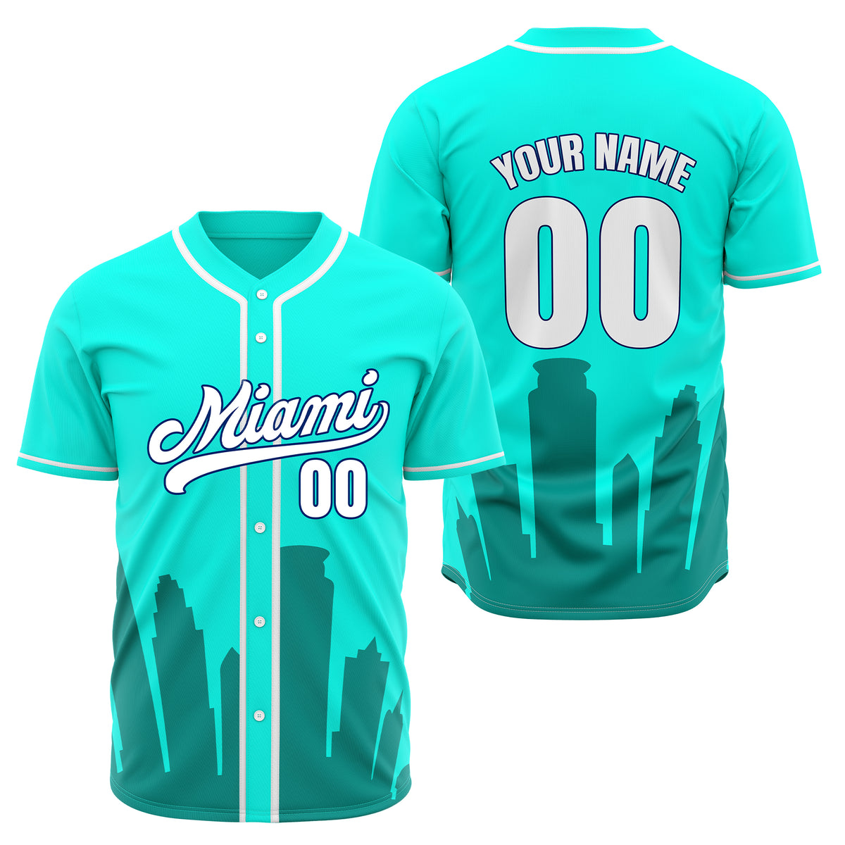 Custom City Tide Blue Baseball Sports Jersey Personalized Uniform with Name & Number