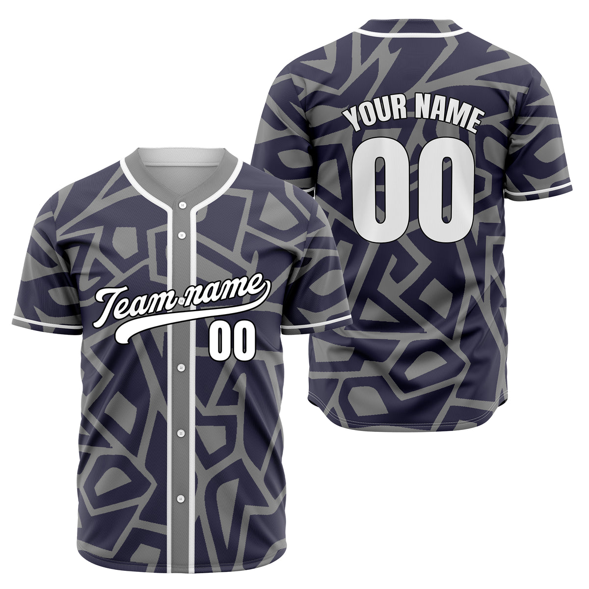 Custom Shadow Rebels Dark Grey Baseball Sports Jersey Personalized Uniform with Name &amp; Number