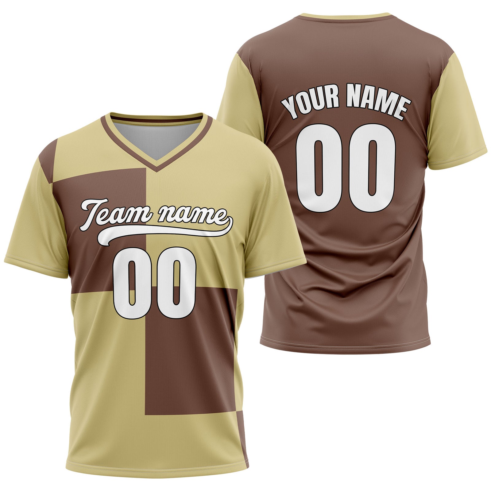 Custom Apex Colorblock Khaki Baseball Sports Jersey Personalized Uniform with Name & Number