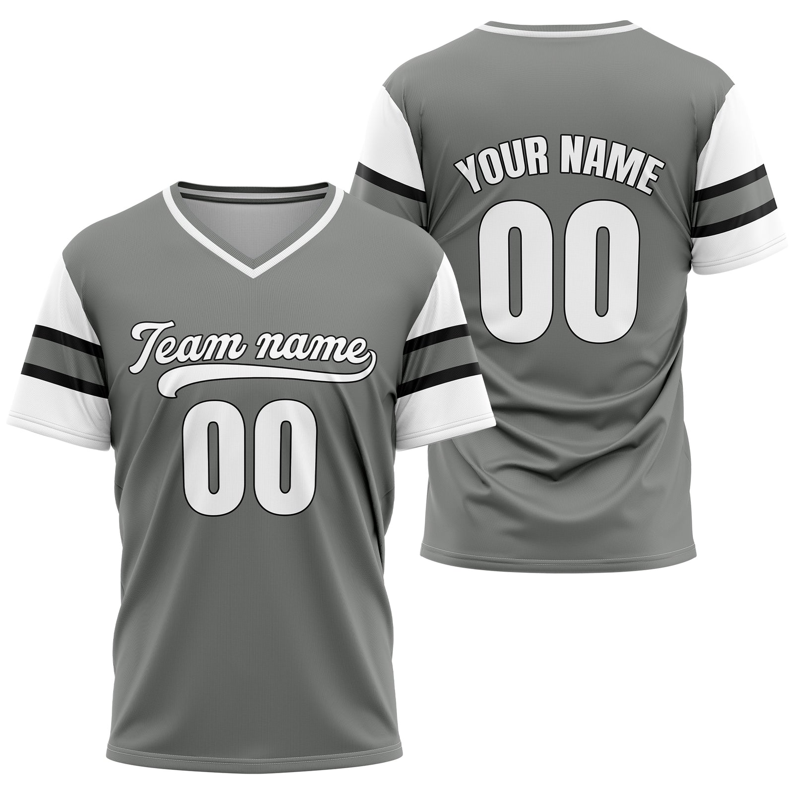Custom StormLine Grey Pullover Baseball Sports Jersey Personalized Uniform with Name & Number