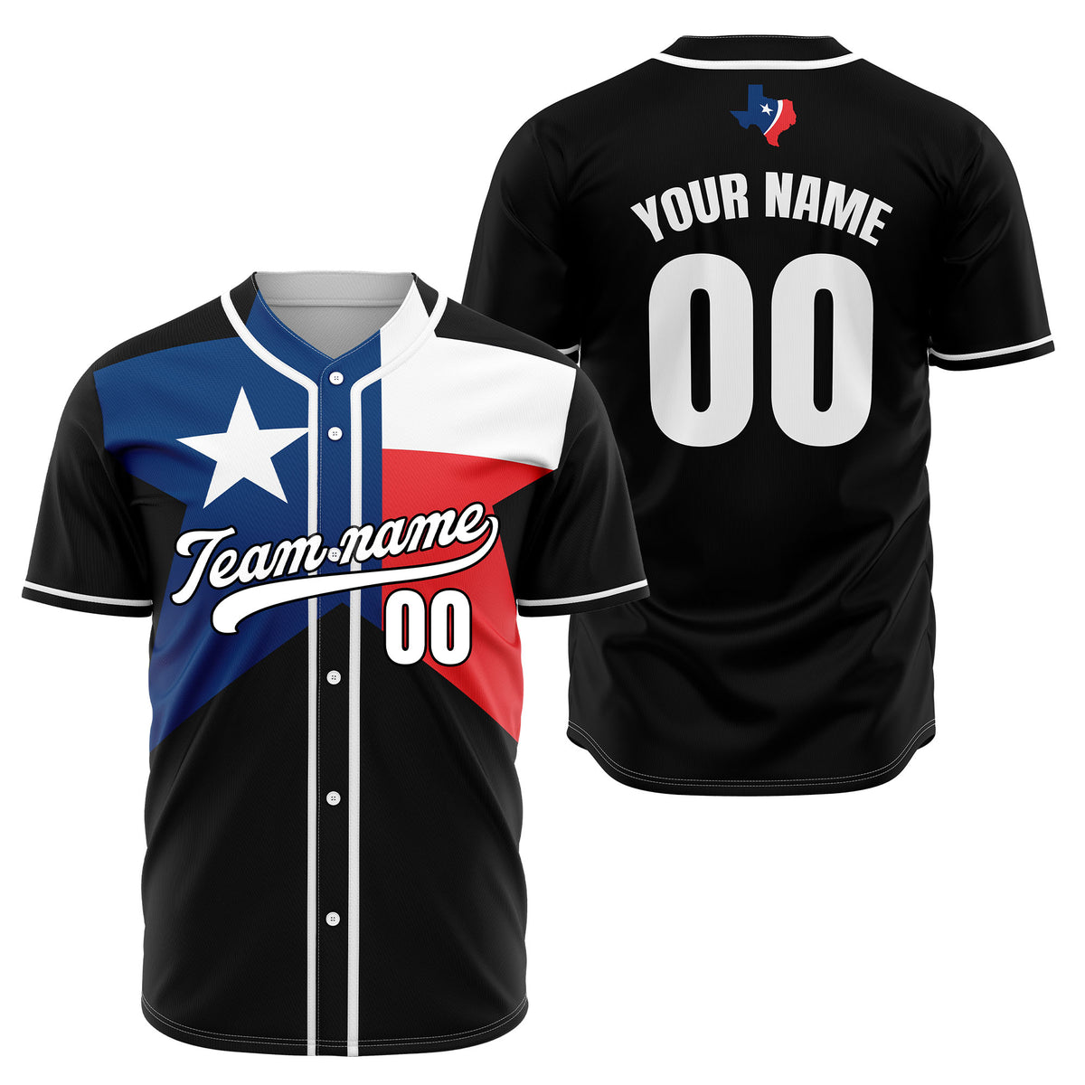 Custom Texas Strong Baseball Sports Jersey Personalized Uniform with Name &amp; Number