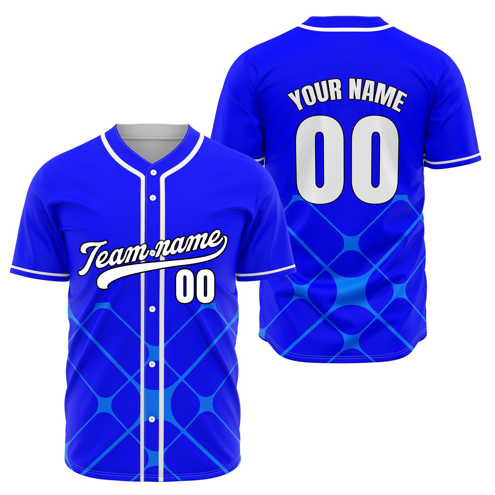 Custom Gridlock Blue Baseball Sports Jersey Personalized Uniform with Name & Number