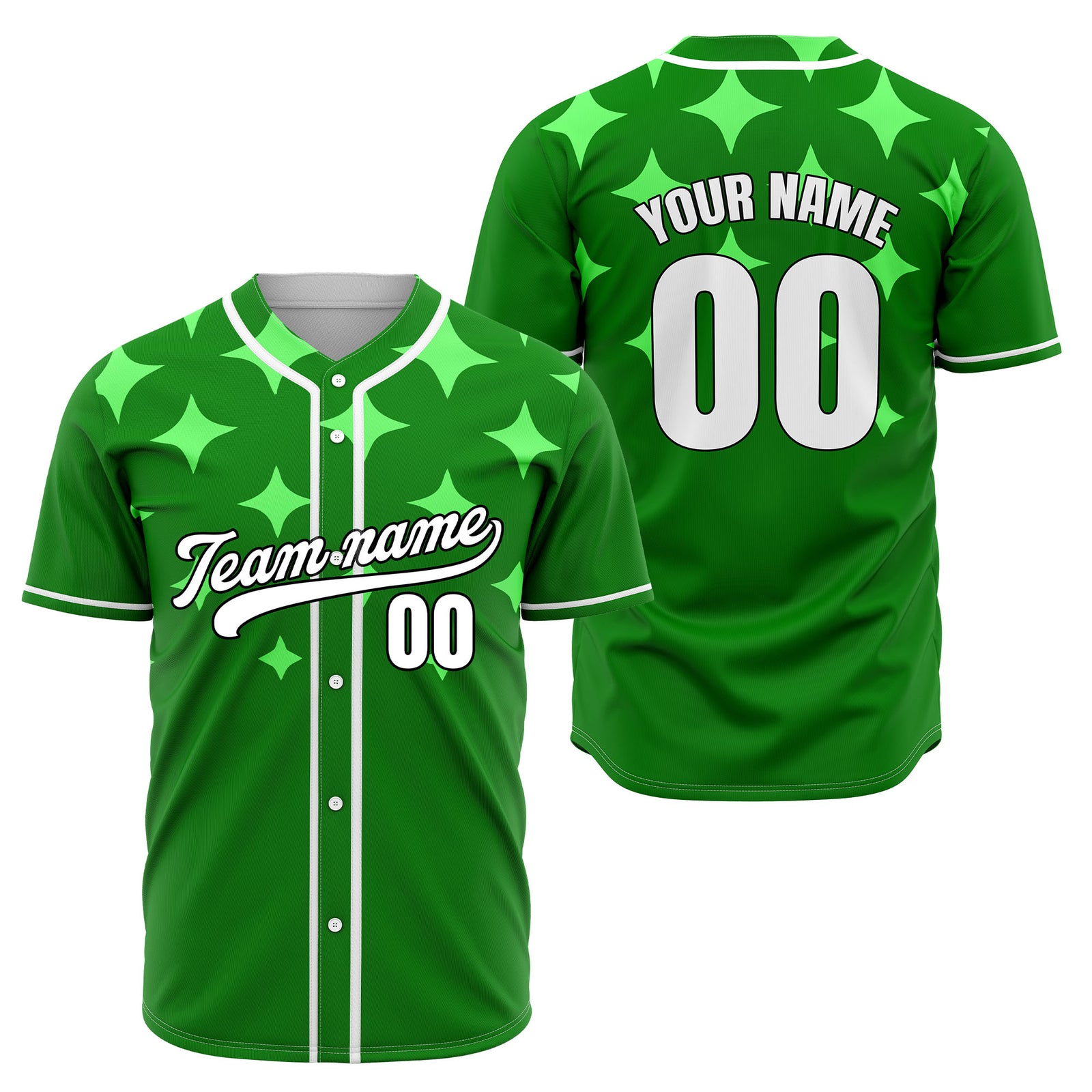 Custom Starlight Green Baseball Sports Jersey Personalized Uniform with Name & Number