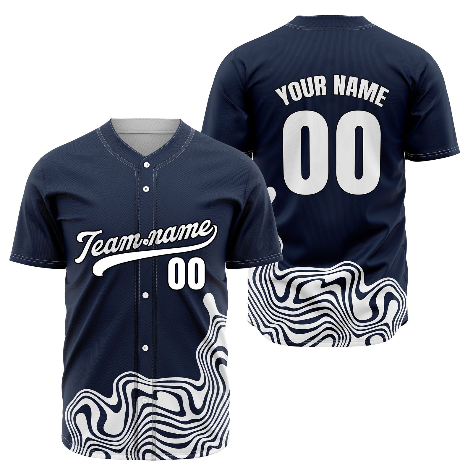 Custom Aqua Baseball Wave Sports Jersey Personalized Uniform with Name & Number