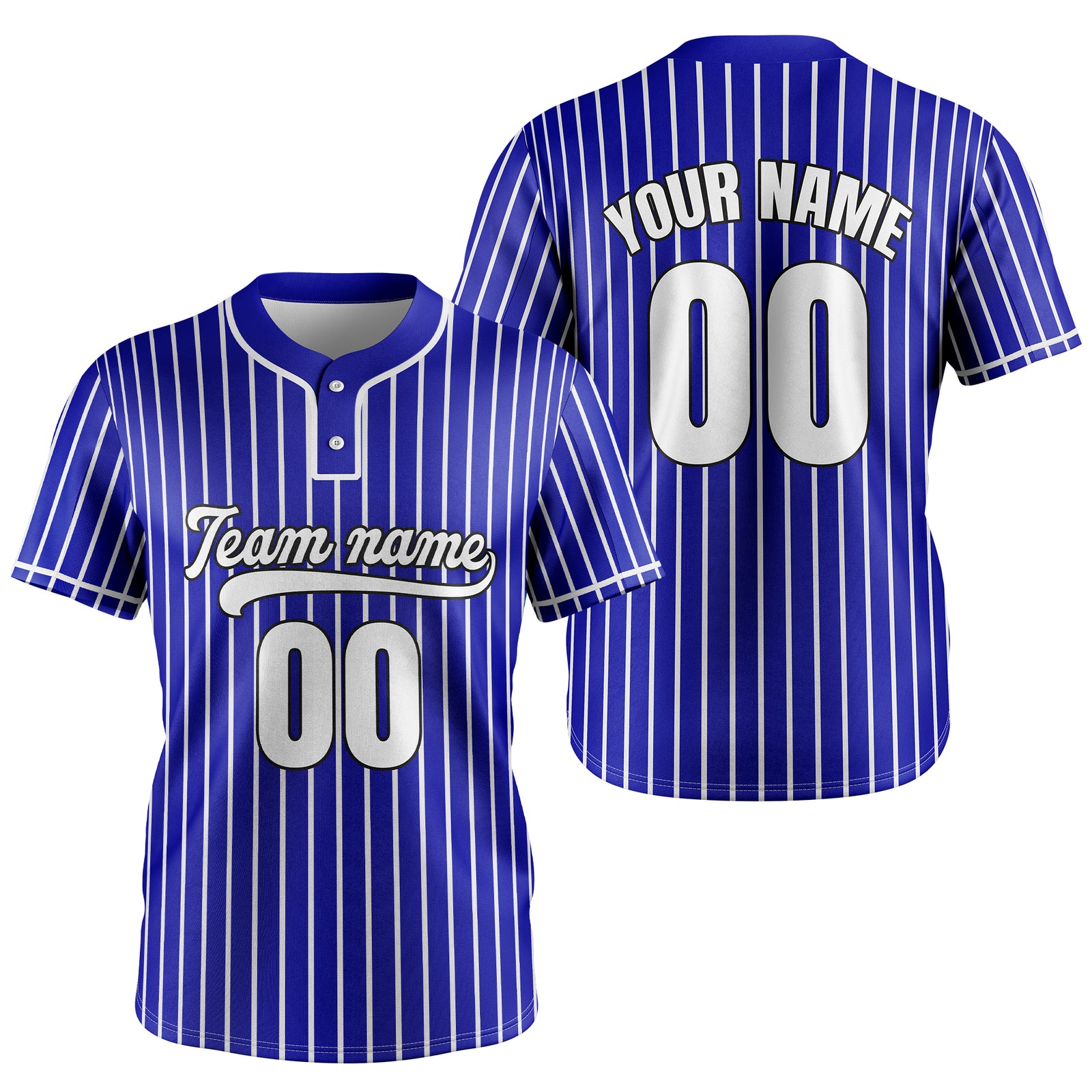 Custom Pinstripe Baseball Neon Green Sports Jersey Personalized Uniform with Name & Number