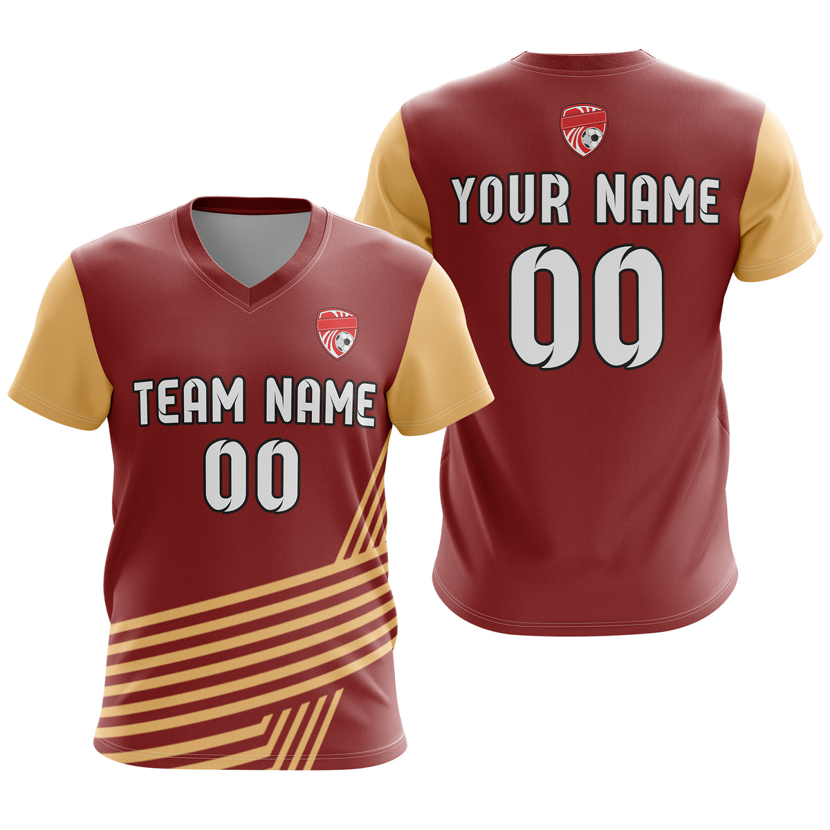 Custom Rapid Line Red Soccer Sport Tops Jersey