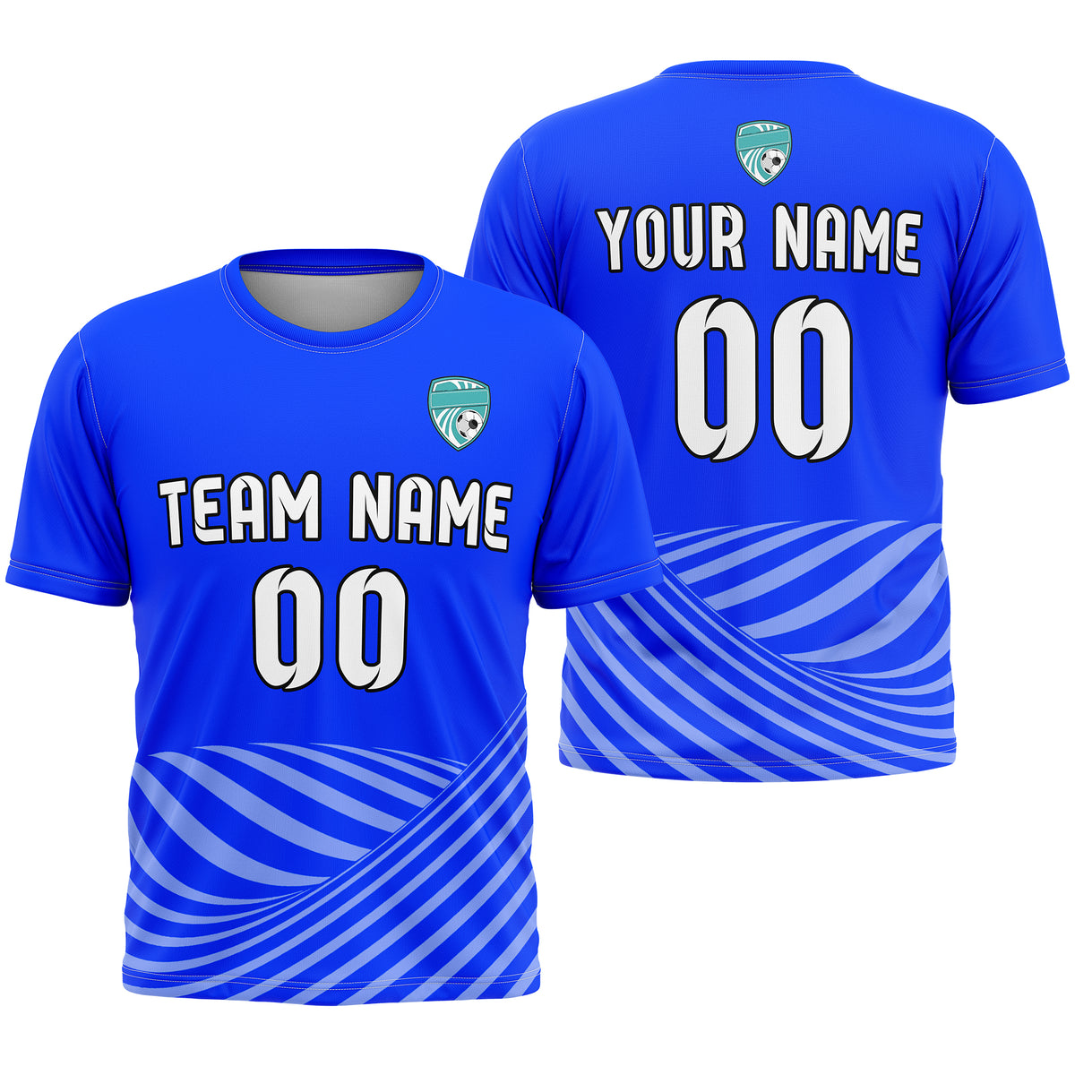Custom Soccer R Stripes SurgeLine Blue Sports Tops Jersey