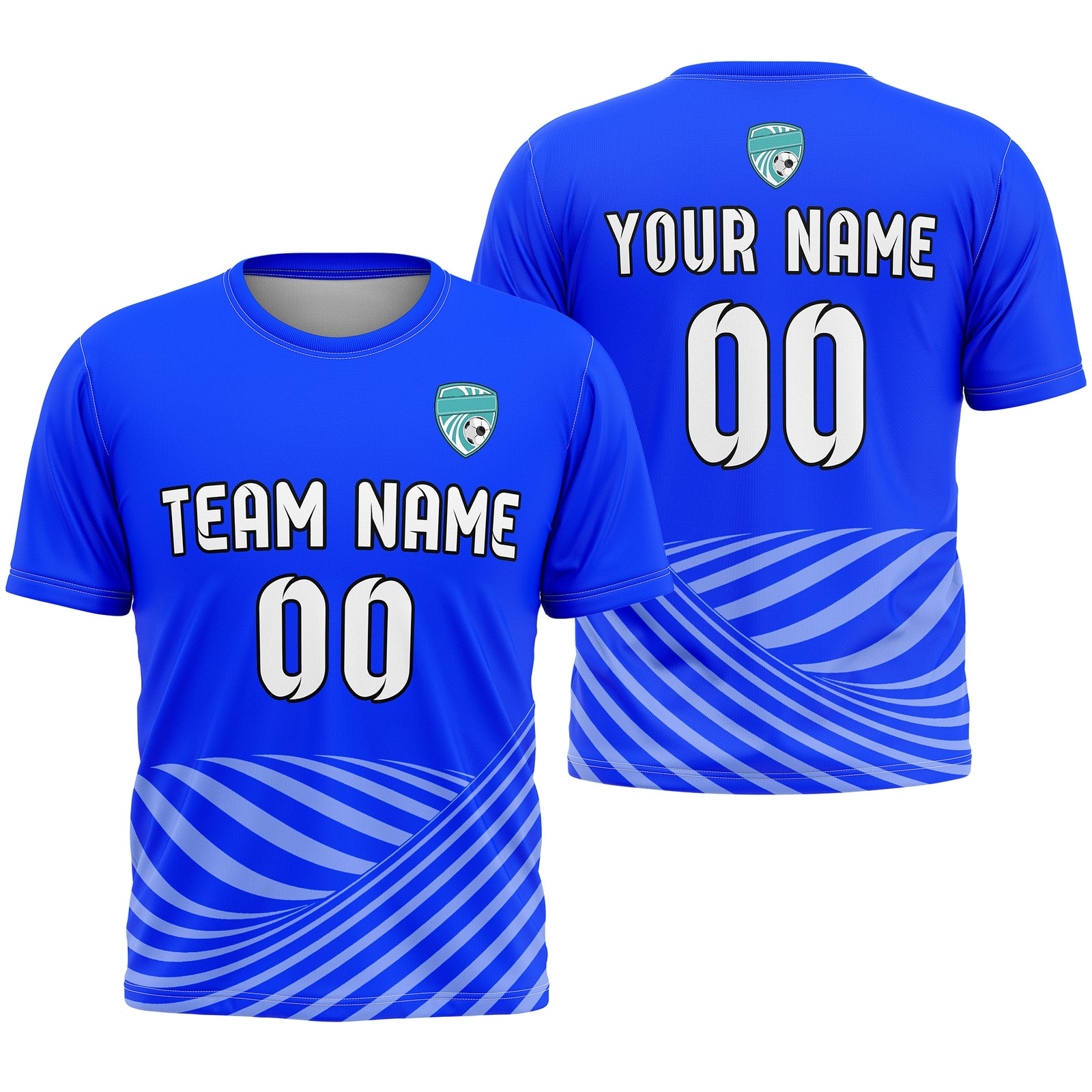 Custom Soccer R Stripes SurgeLine Blue Sports Tops Jersey