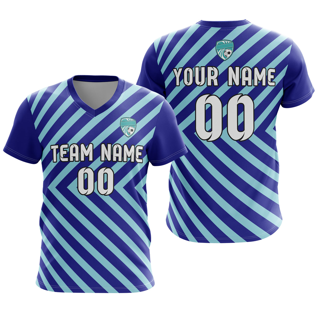 Custom Swift Stripe V-Neck Navy Sport Tops Jersey