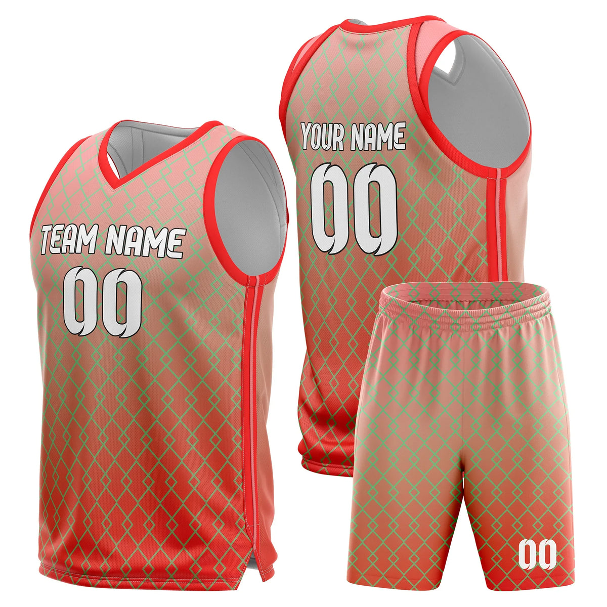 Custom Gradient Fashion Set Fade Sports Jersey Personalized Uniform with Name & Number