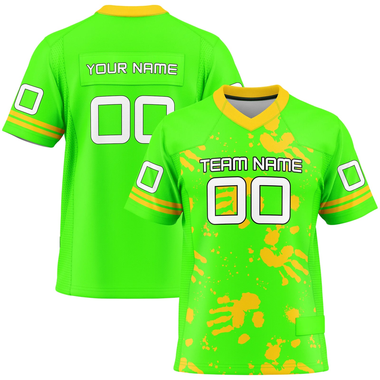Custom Personalized D5 Graffiti Fashion Flag Football Jersey with Name, Number & Team Logo