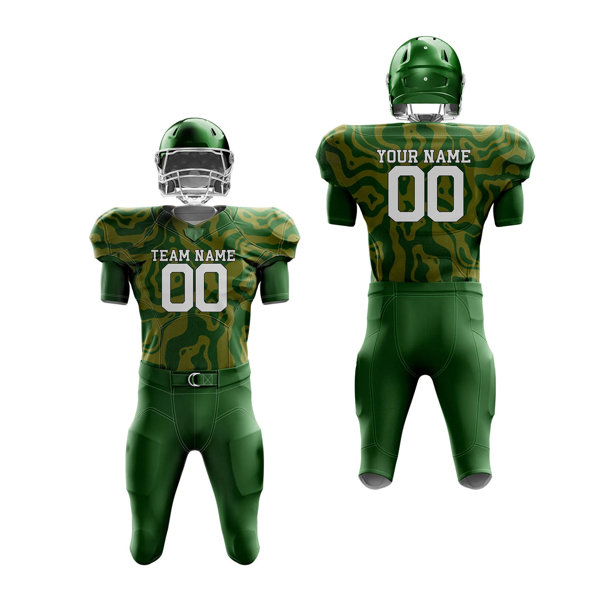 Custom Personalized D2 Camo Designs American Football Jersey with Name, Number & Team Logo