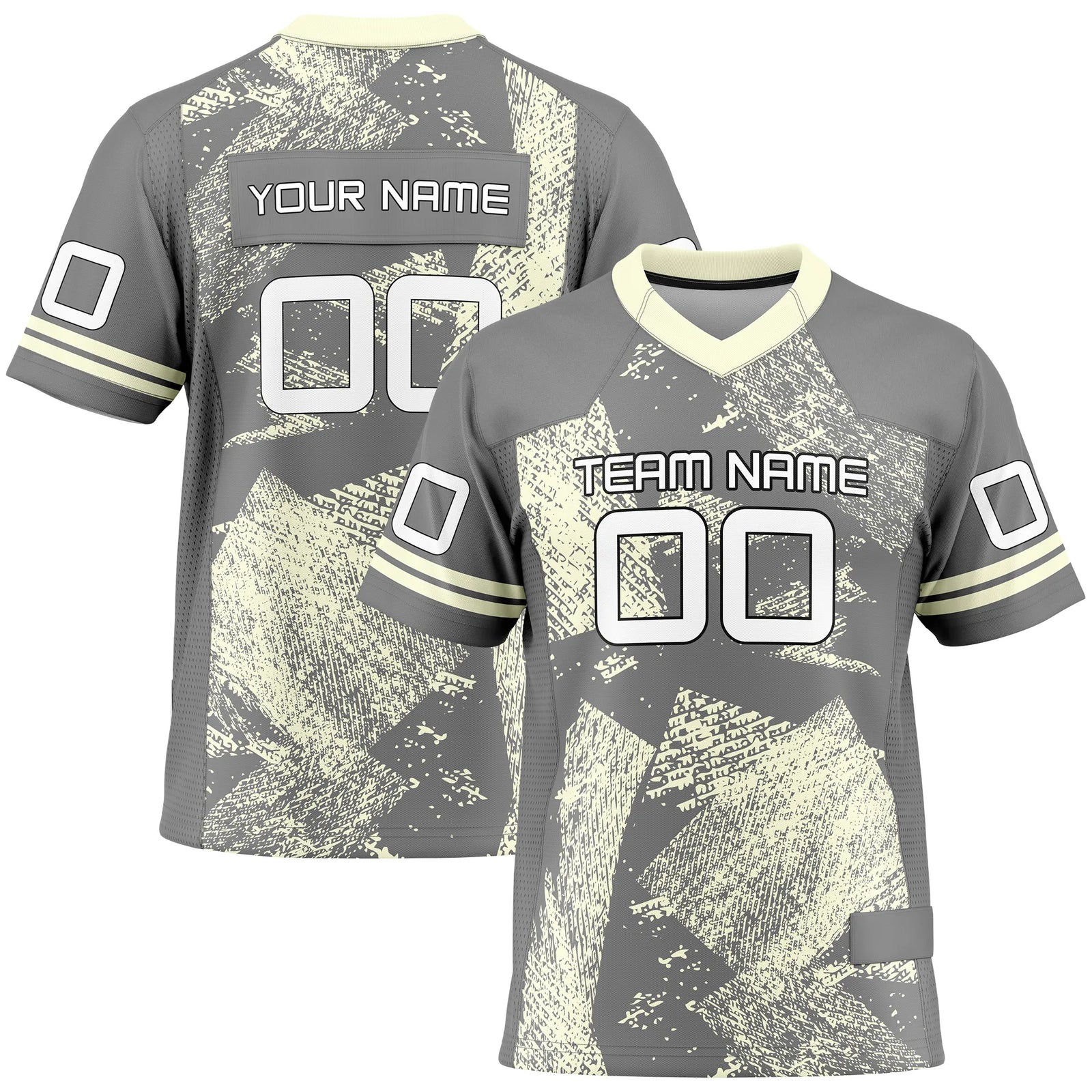 Custom Personalized D4 Graffiti Fashion Flag Football Jersey with Name, Number & Team Logo