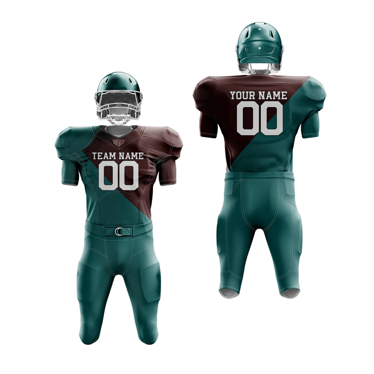 Custom Personalized D2 Split Fashion American Football Jersey with Name, Number & Team Logo