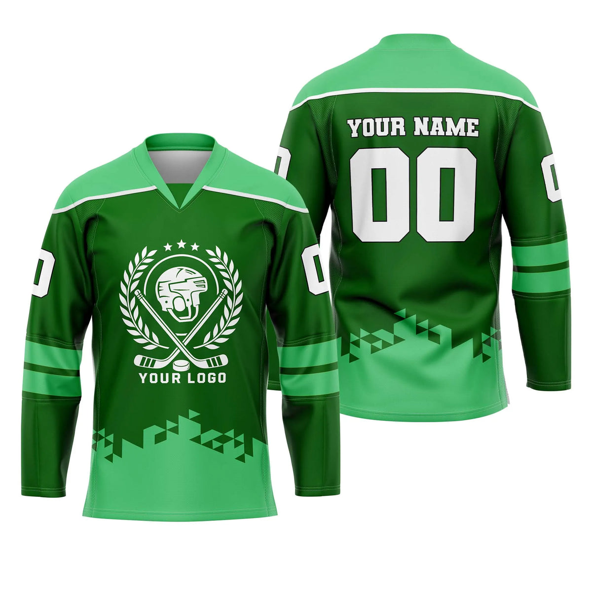Custom Personalized D4 V - NECK DESIGN Ice Hockey Jersey with Name, Number & Team Logo