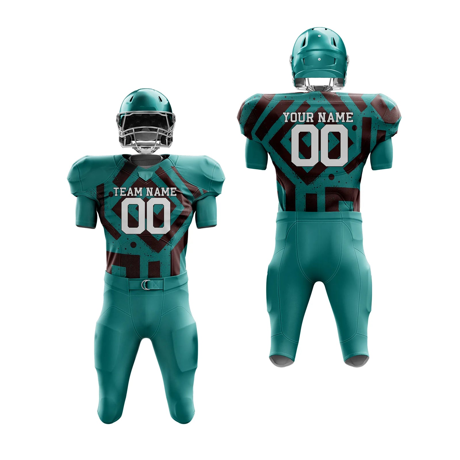 Custom Personalized D2 Graffiti pattern American Football Jersey with Name, Number & Team Logo