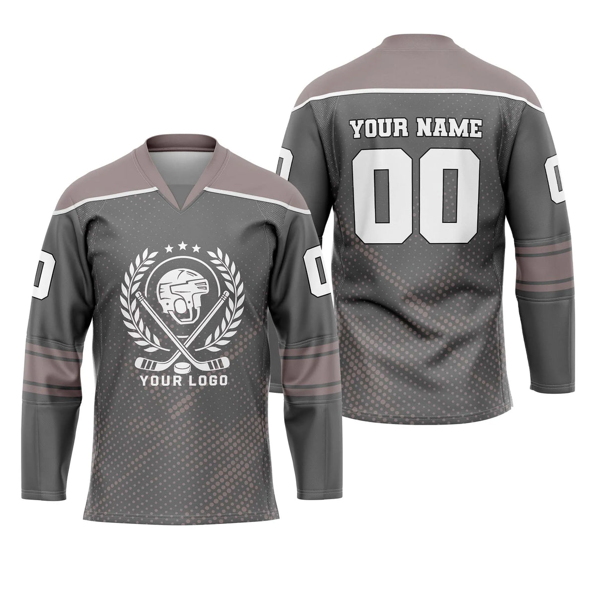 Custom Personalized D1 Abstract Pattern Ice Hockey Jersey with Name, Number & Team Logo
