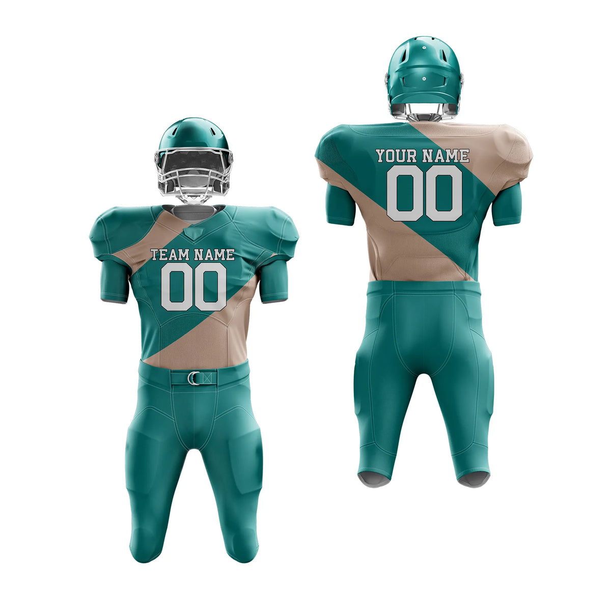 Custom Personalized D3 Split Fashion American Football Jersey with Name, Number & Team Logo