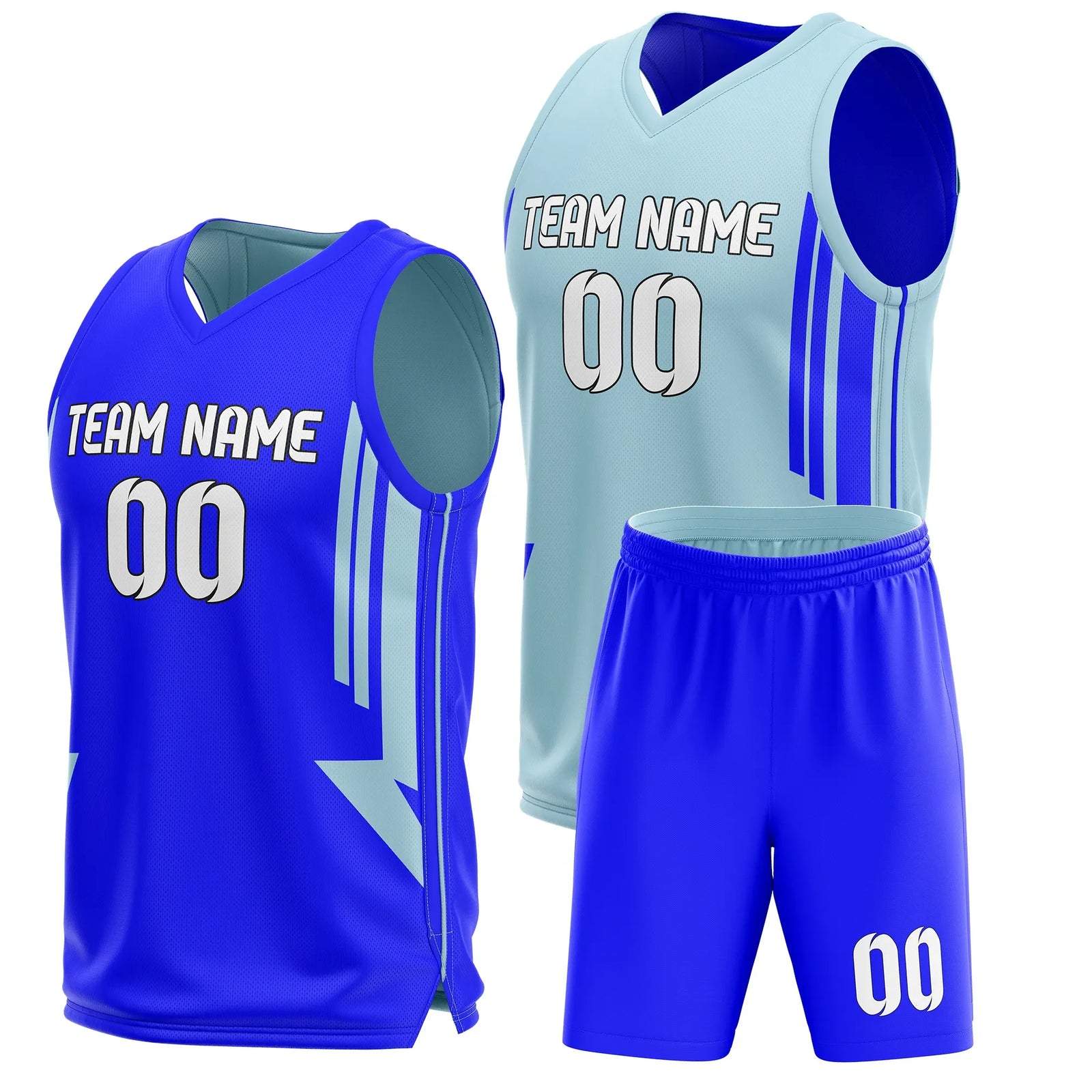 Custom Triple Lane Reversible Sports Jersey Personalized Uniform with Name & Number