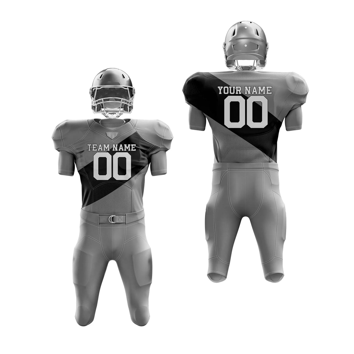 Custom Personalized D4 Split Fashion American Football Jersey with Name, Number & Team Logo