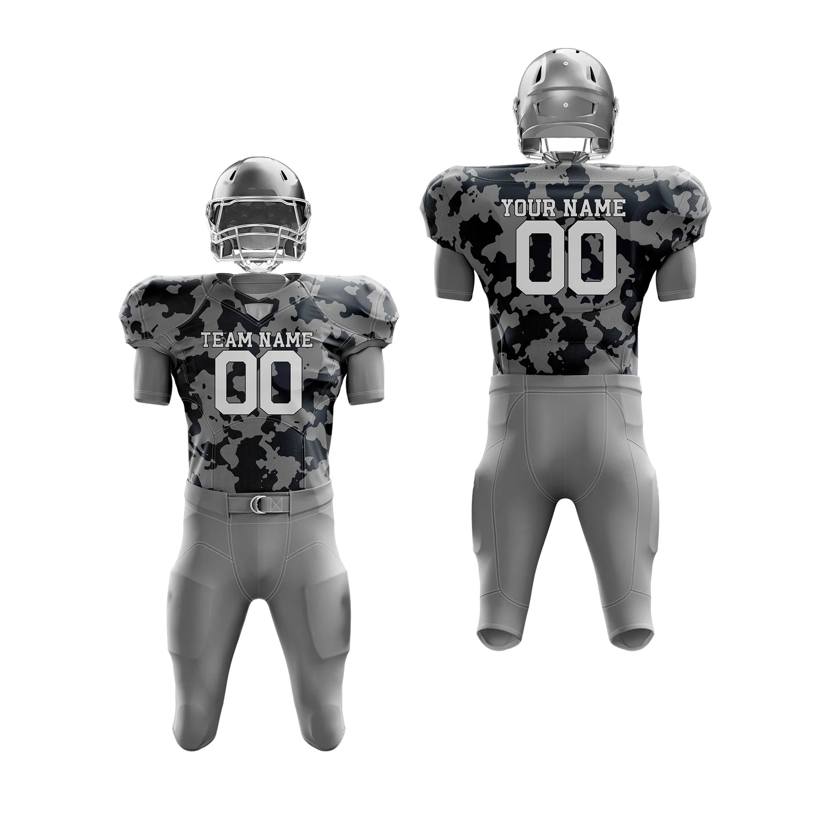 Custom Personalized D4 Camo Designs American Football Jersey with Name, Number & Team Logo