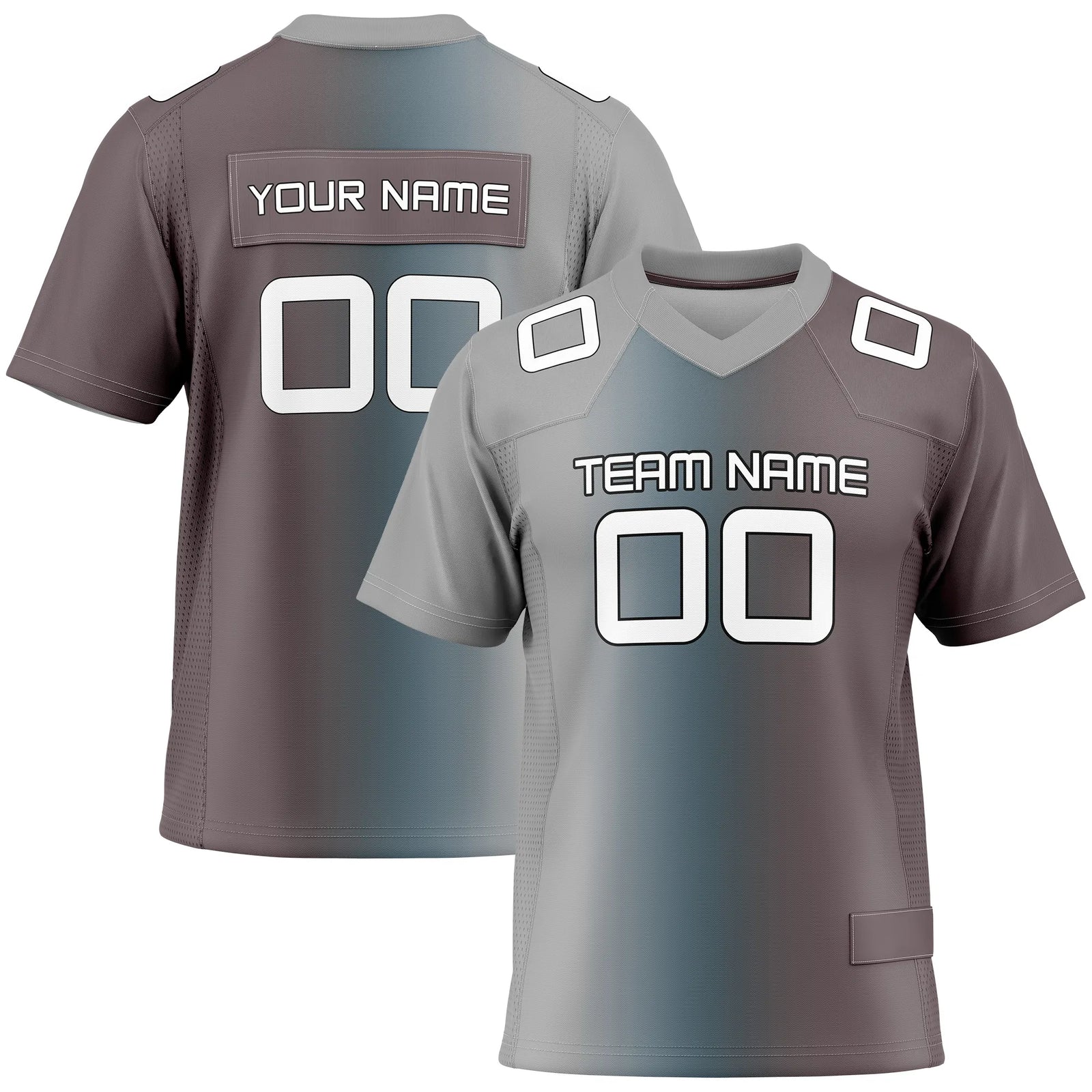 Custom Personalized D3 Gradient Fashion Flag Football Jersey with Name, Number & Team Logo