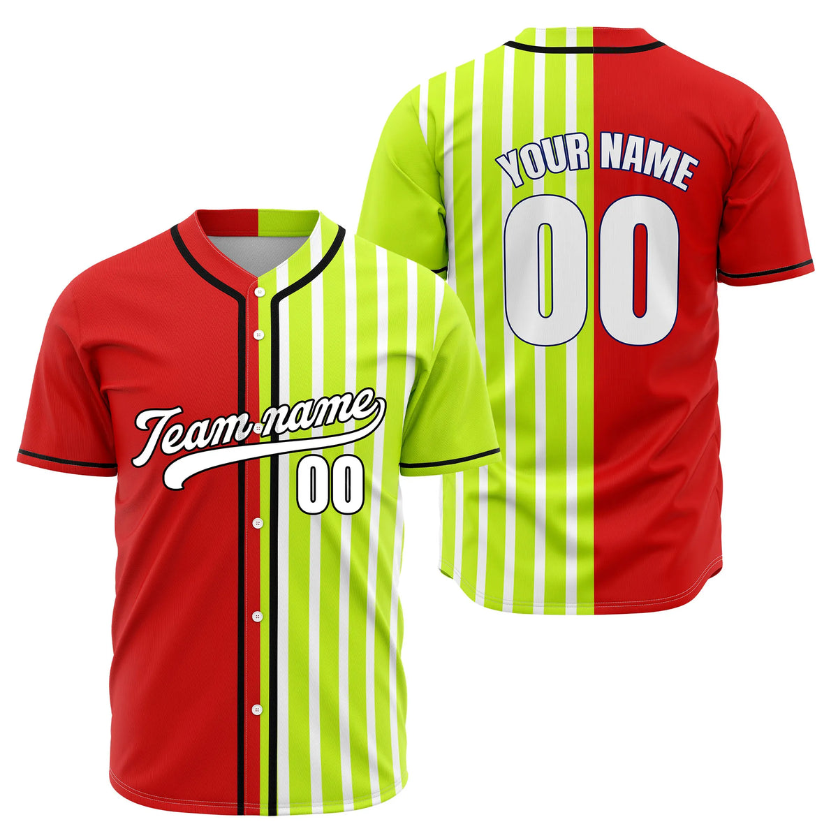 Custom Rival Lines Baseball Sports Jersey Personalized Uniform with Name & Number
