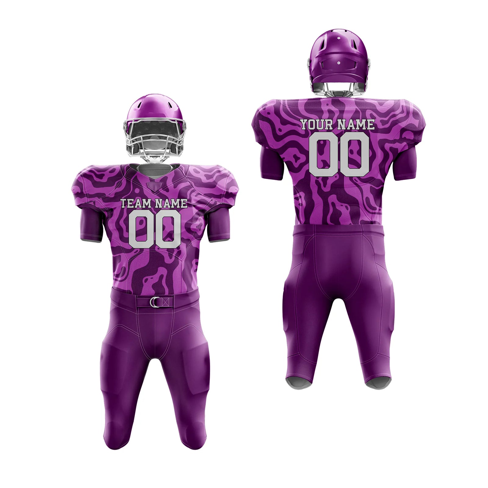 Custom Personalized D2 Camo Designs American Football Jersey with Name, Number & Team Logo