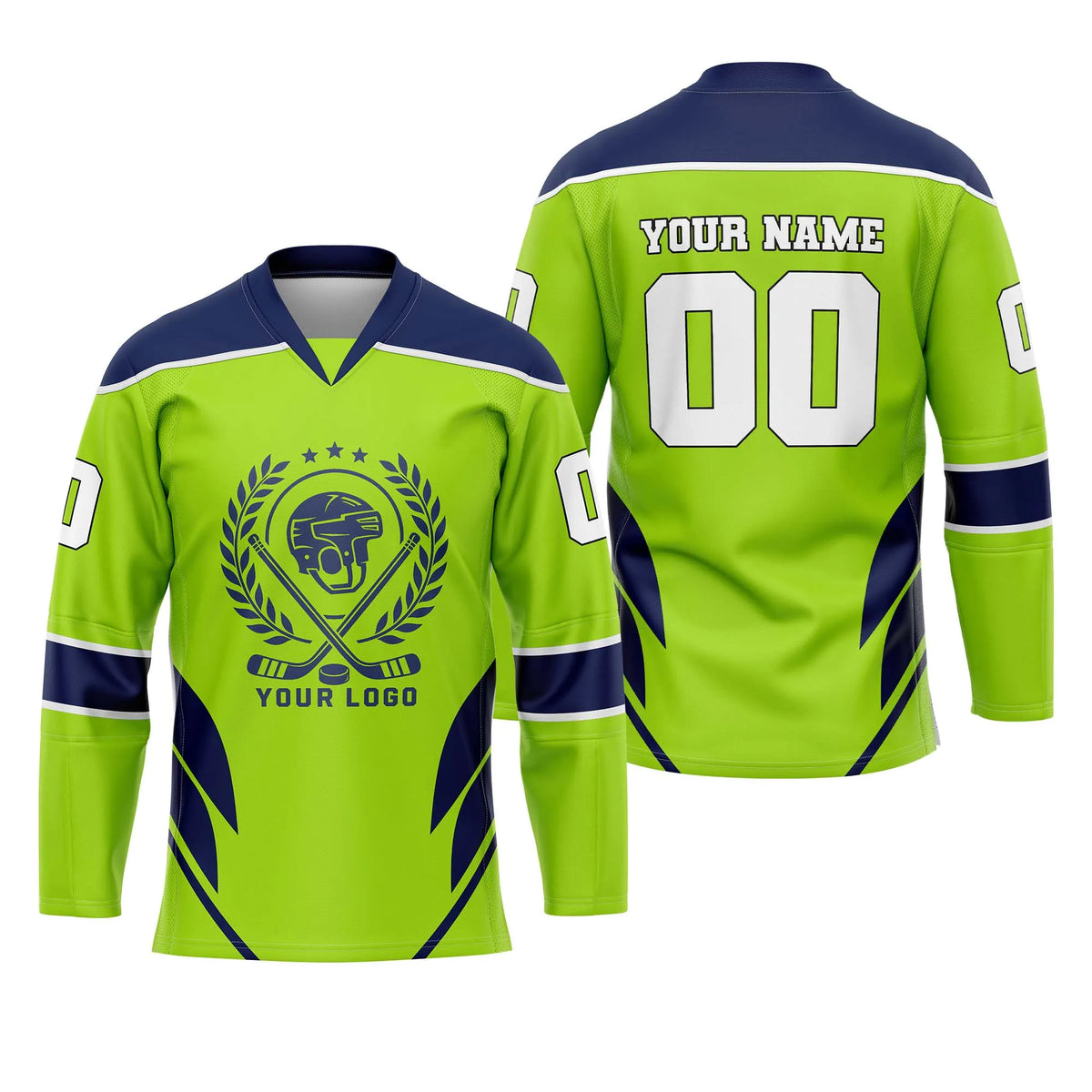 Custom Personalized D5 V - NECK DESIGN Ice Hockey Jersey with Name, Number & Team Logo