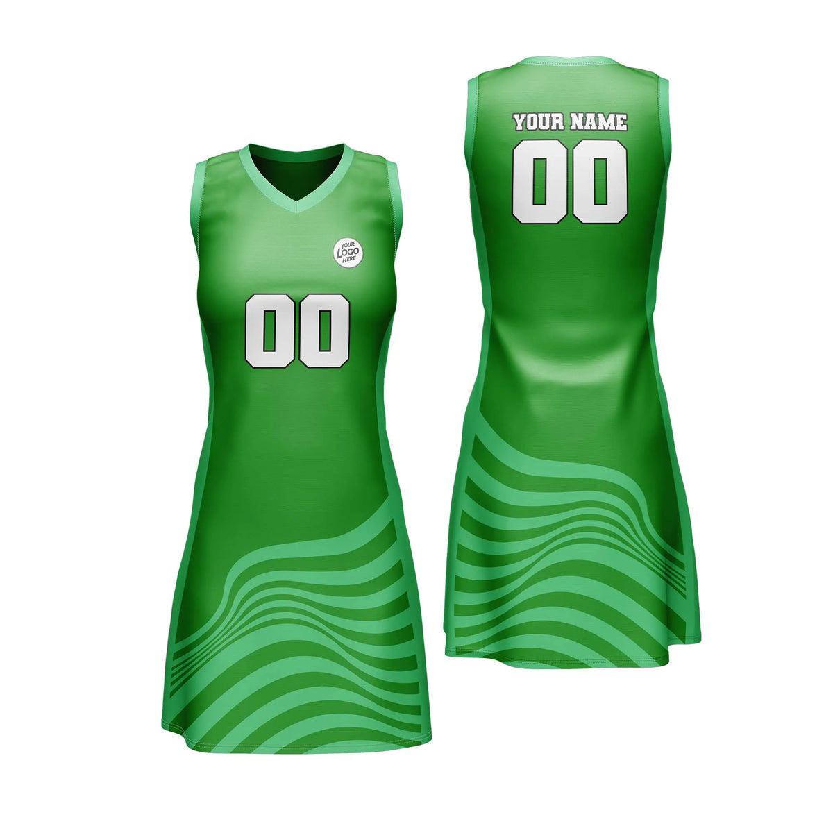 Custom Personalized D2 Stripe Fashion Netball Jersey with Name, Number & Team Logo