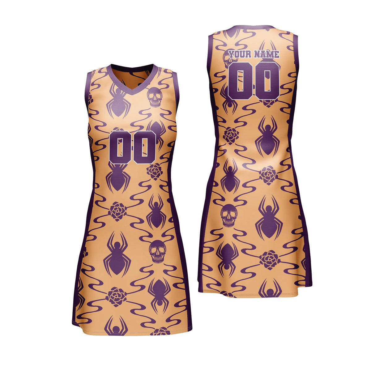 Custom Halloween Netball Jersey D2 Personalized Uniform with Name &amp; Number