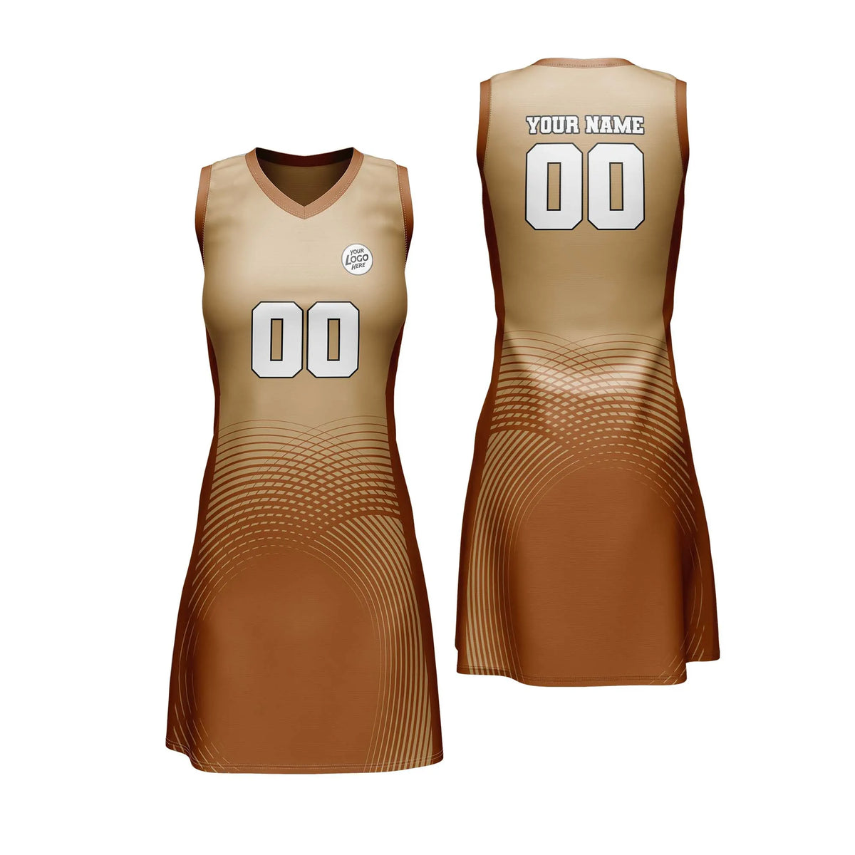 Custom Personalized D1 Abstract Pattern Netball Jersey with Name, Number & Team Logo