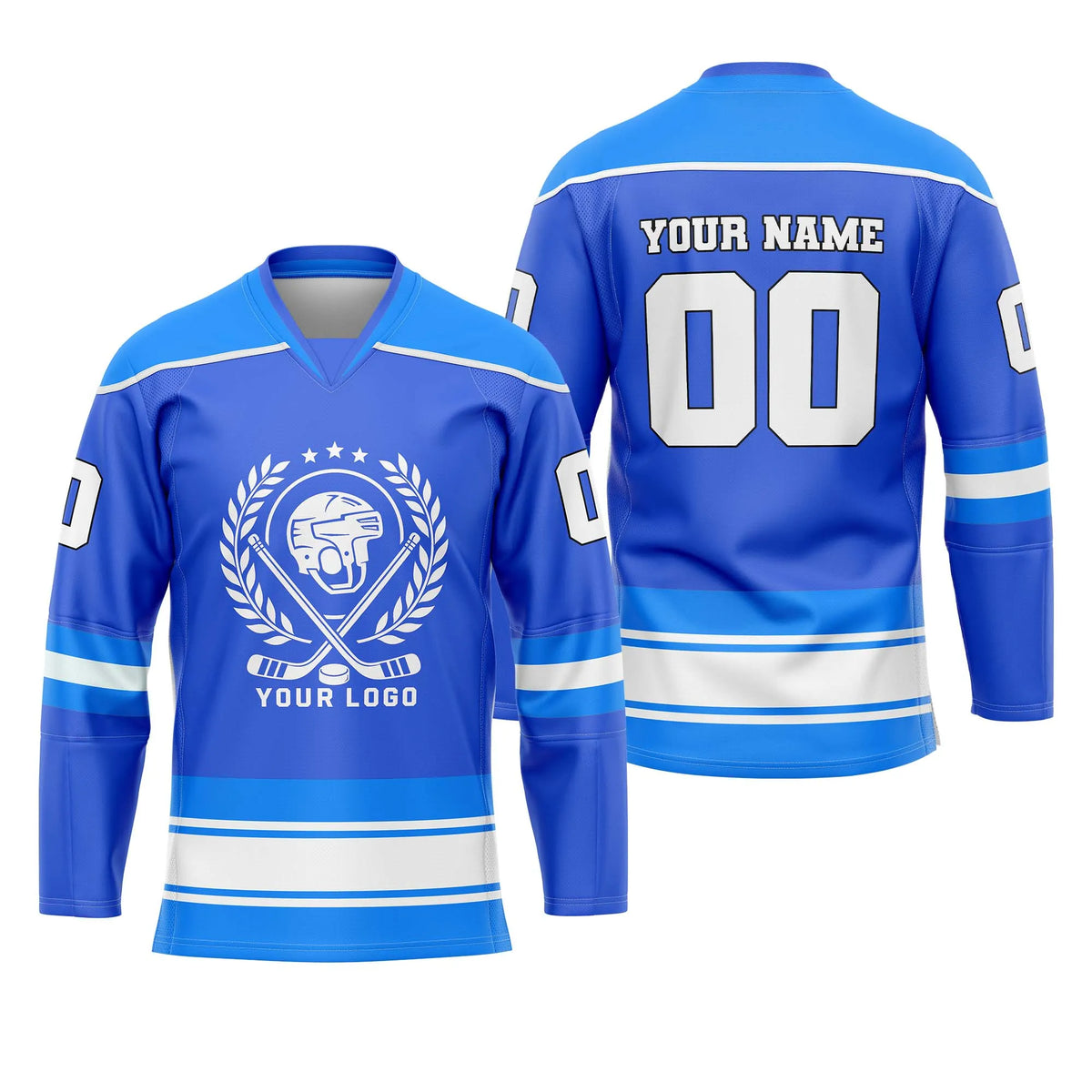 Custom Personalized D2 New Arrival Ice Hockey Jersey with Name, Number & Team Logo