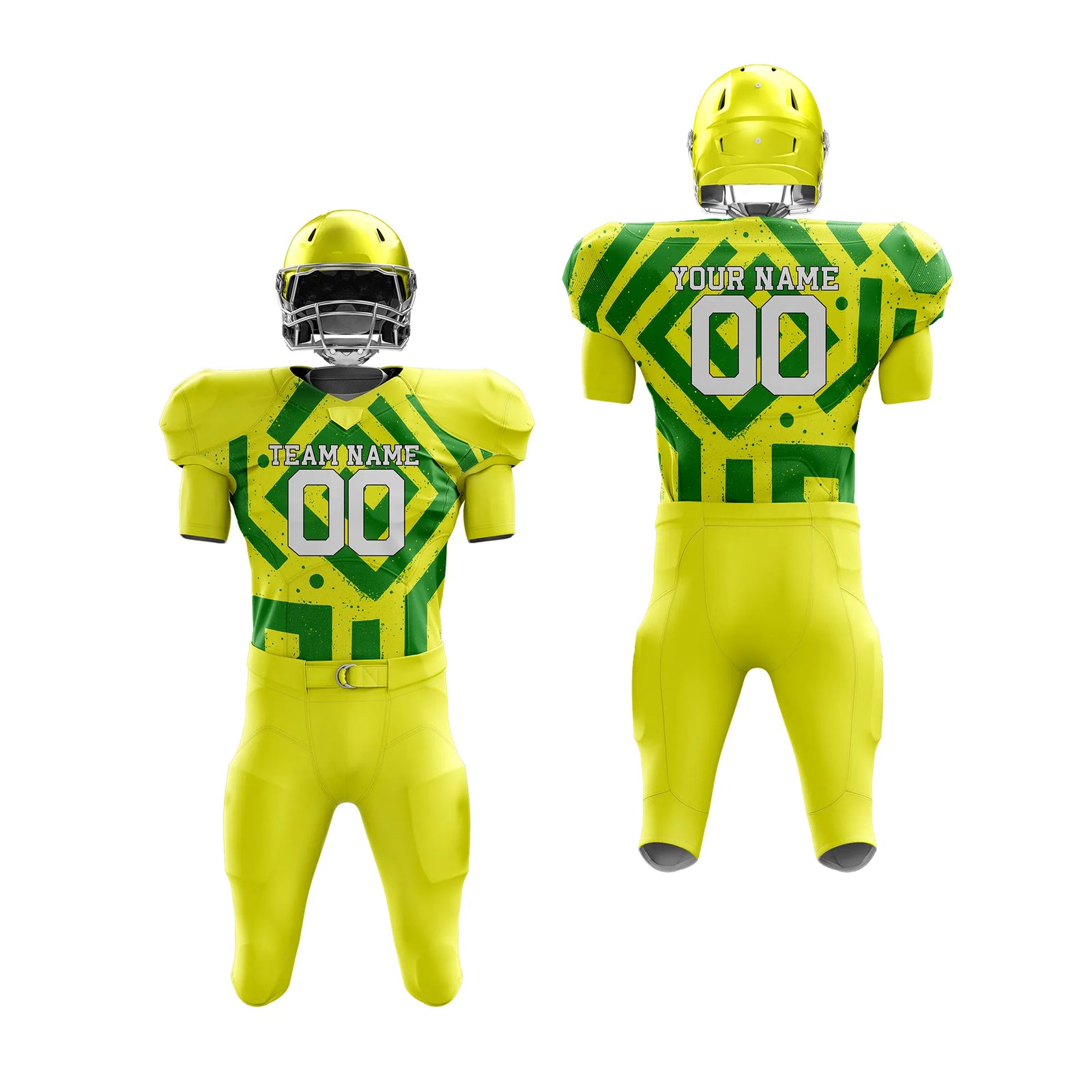 Custom Personalized D2 Graffiti pattern American Football Jersey with Name, Number & Team Logo