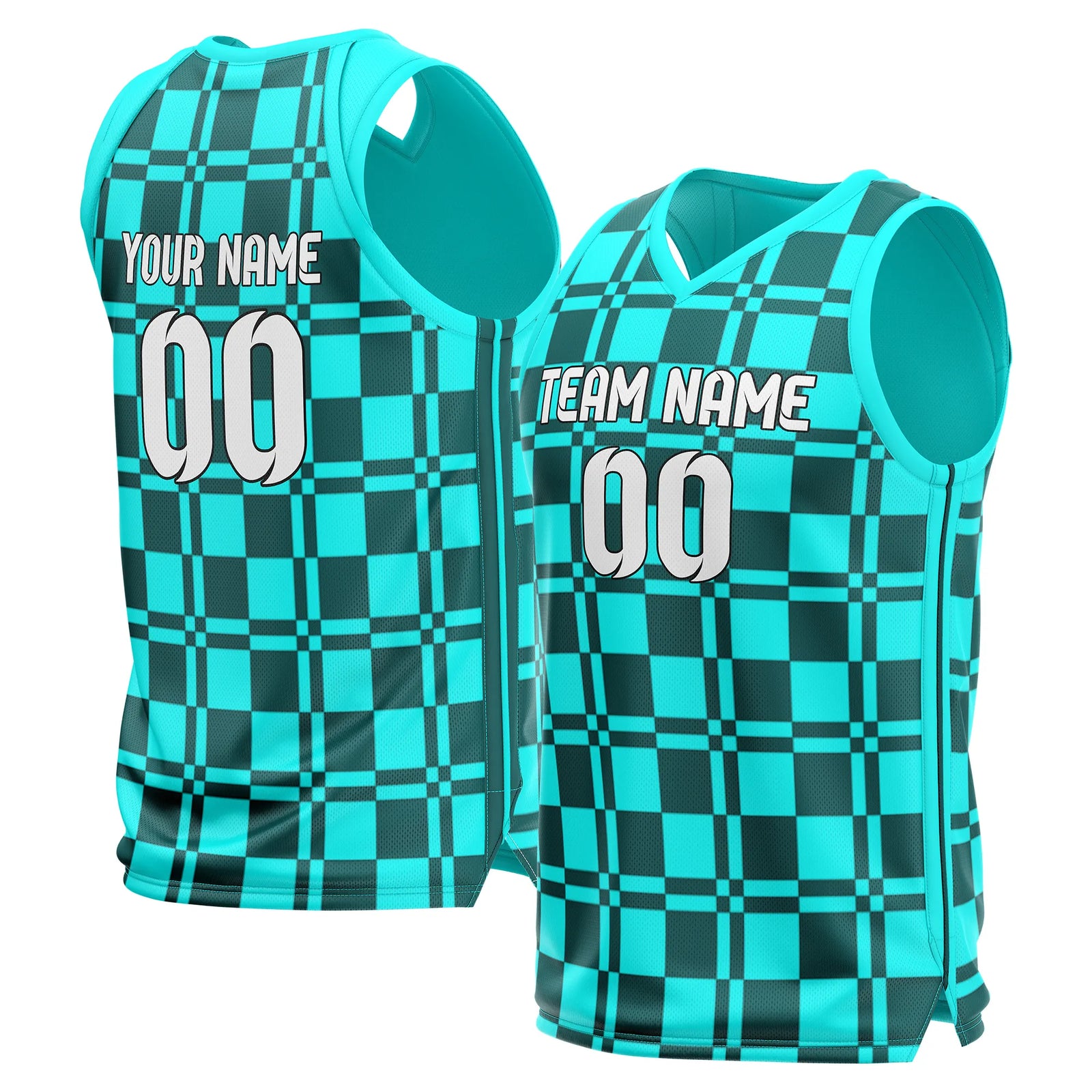 Custom Dynamic Check Printed Sports Jersey Personalized Uniform with Name & Number
