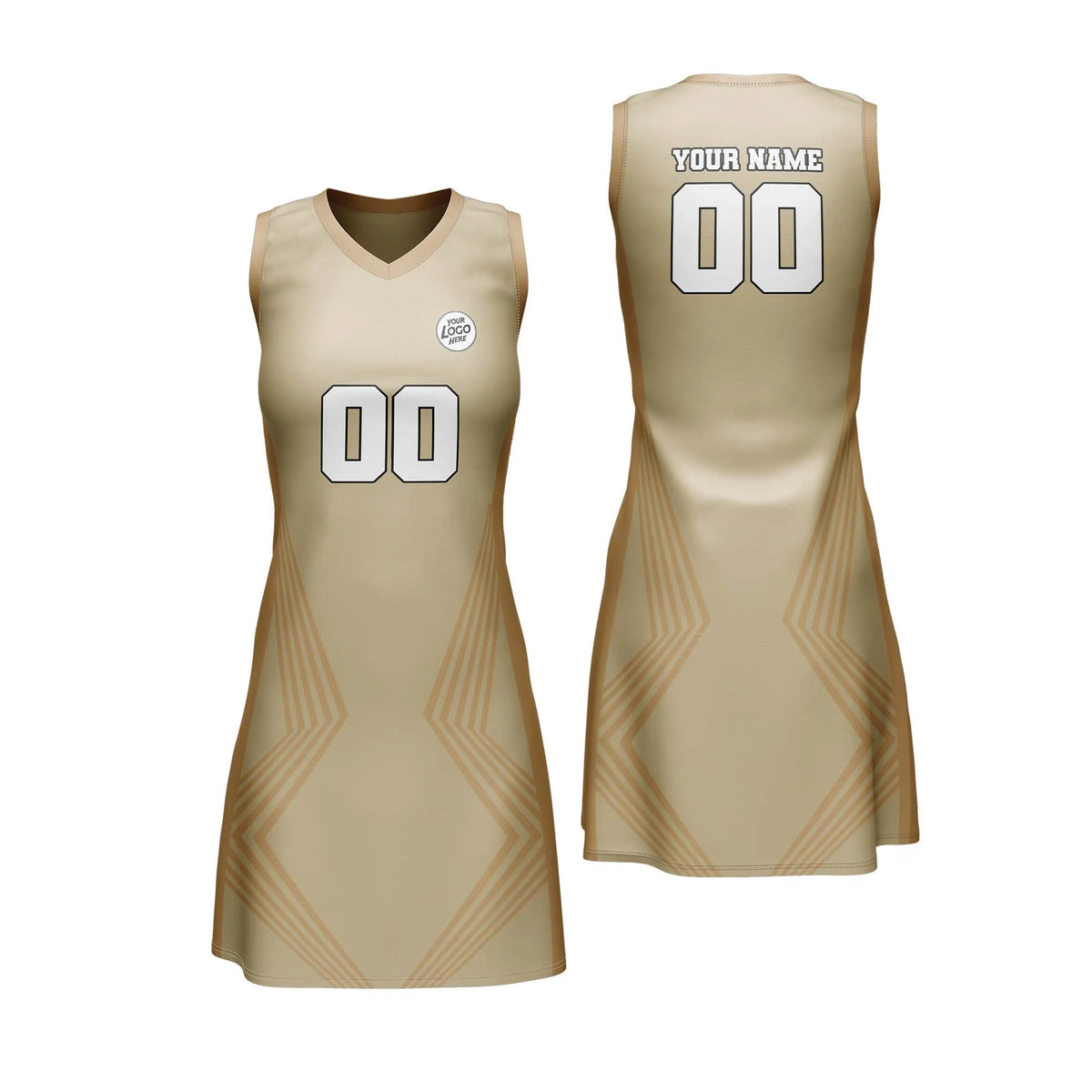 Custom Personalized D4 Stripe Fashion Netball Jersey with Name, Number & Team Logo