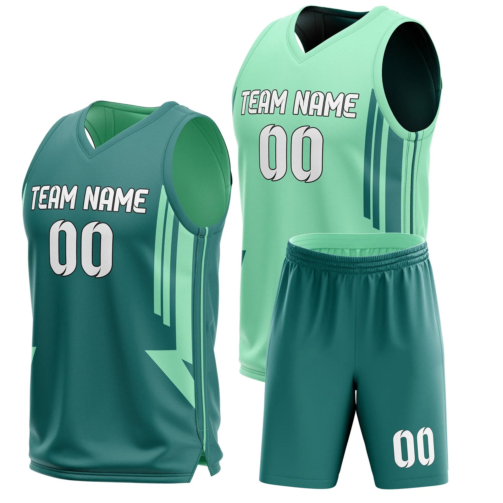Custom Triple Lane Reversible Sports Jersey Personalized Uniform with Name & Number