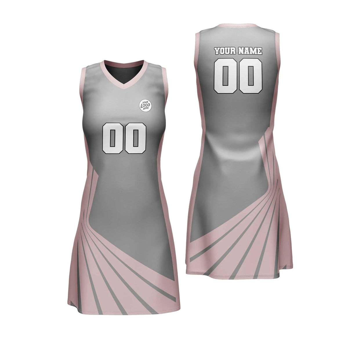 Custom Personalized D5 Retro Pattern Netball Jersey with Name, Number & Team Logo
