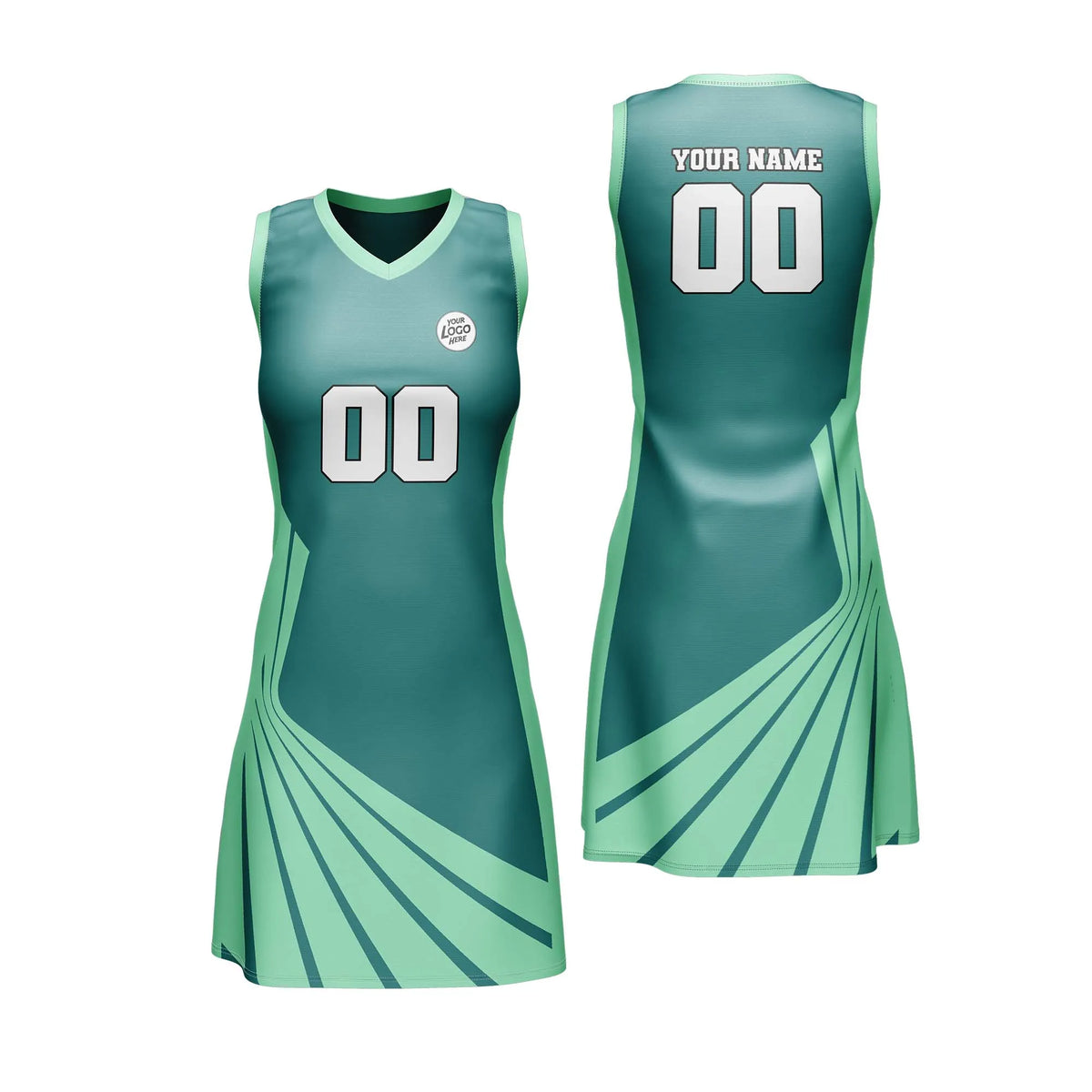 Custom Personalized D5 Retro Pattern Netball Jersey with Name, Number & Team Logo