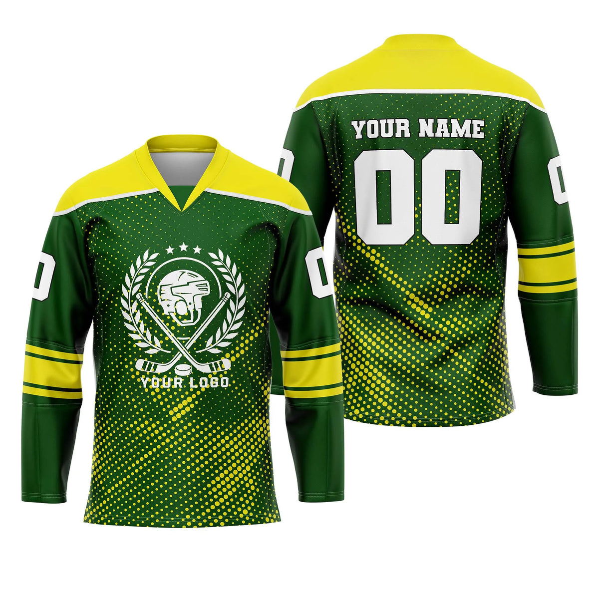 Custom Personalized D1 Abstract Pattern Ice Hockey Jersey with Name, Number & Team Logo