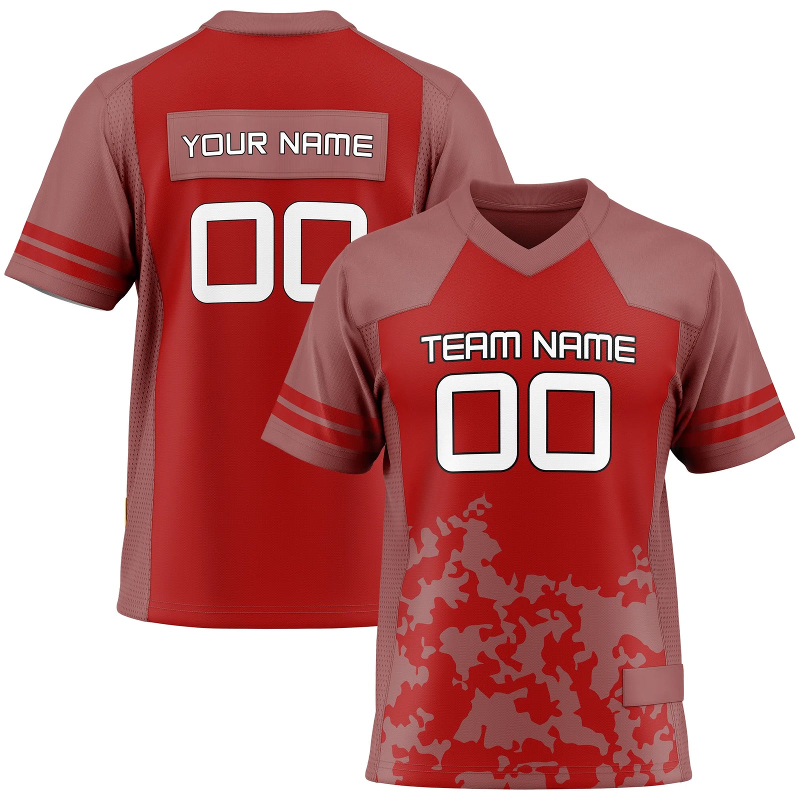 Custom Personalized D4 Color Block Flag Football Jersey with Name, Number & Team Logo