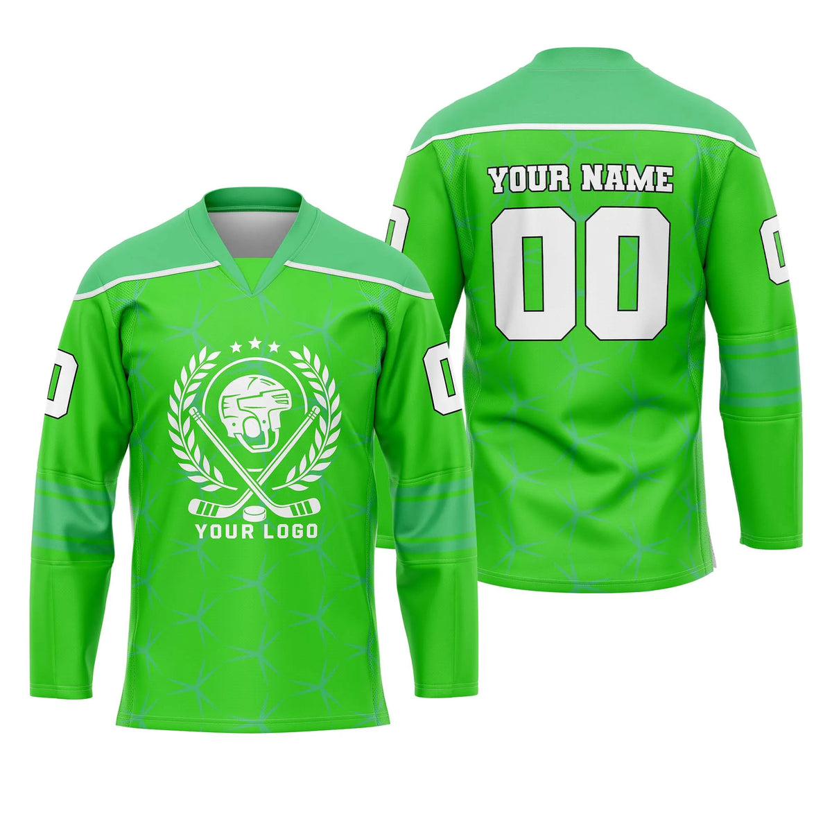 Custom Personalized D3 Abstract Pattern Ice Hockey Jersey with Name, Number & Team Logo
