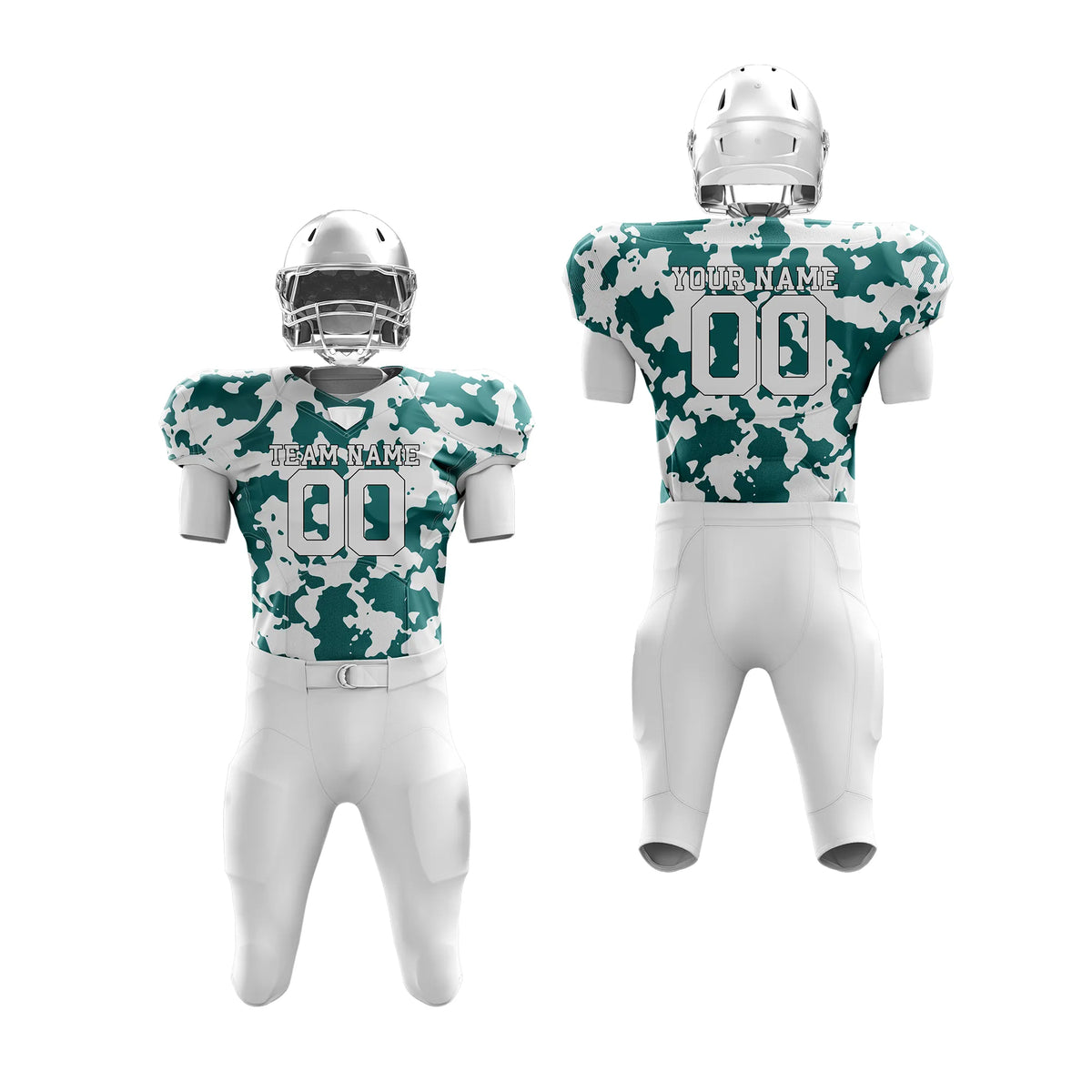 Custom Personalized D4 Camo Designs American Football Jersey with Name, Number & Team Logo